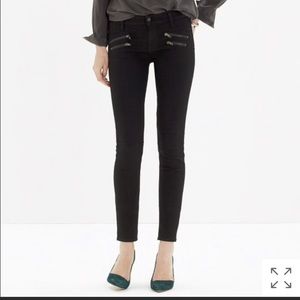 Madewell faded black zipper jeans